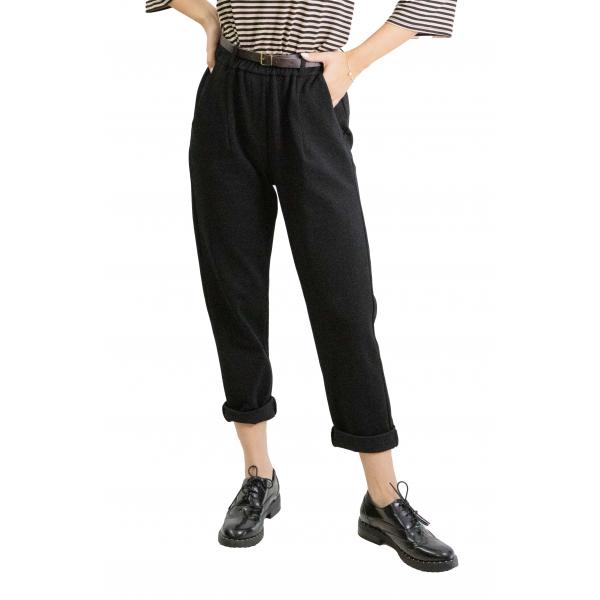 Pantalone tinta unita con cintura